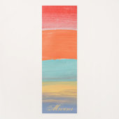 Waterverf kleurrijke fitness training yogamat (Voorkant)