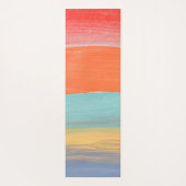 Waterverf kleurrijke fitness training yogamat (Achterkant)