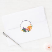 Waterverf Kleurrijke Fruit Bakkerij Home Bakken Ronde Sticker (Envelop)