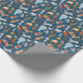 Waterverf Kleurrijke Geboorte Kerstmis Cadeaupapier (Hoek)