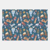 Waterverf Kleurrijke Geboorte Kerstmis Inpakpapier Vel (Voorkant)