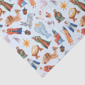 Waterverf Kleurrijke Geboorte Kerstmis Tissuepapier (Detail)