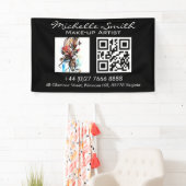 Waterverf kleurrijke haarstyling golvende haar mak spandoek (Insitu)