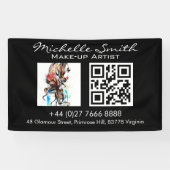 Waterverf kleurrijke haarstyling golvende haar mak spandoek (Horizontaal)