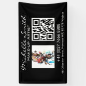 Waterverf kleurrijke haarstyling golvende haar mak spandoek (Verticaal)