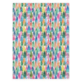 Waterverf Kleurrijke Heldere Regenboog Kerstbomen Tafelkleed (Voorkant)