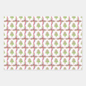 Waterverf Kleurrijke Kerst Confetti Trees Inpakpapier Vel (Voorkant 2)