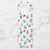 Waterverf Kleurrijke Kerst String Lights Flessenhanger (Achterkant)