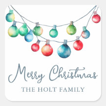 Waterverf Kleurrijke Kerst String Lights