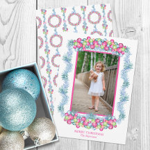 Waterverf Kleurrijke Kerst Tinsel Baubles Foto