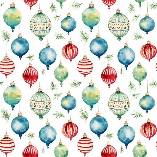 Waterverf kleurrijke kerstballen deken