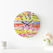 Waterverf kleurrijke lijnen Abstract Grote Klok (Huis)