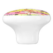 Waterverf kleurrijke lijnen Abstract Keramische Knop (Zijkant)