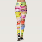 Waterverf kleurrijke lijnen Abstract Leggings (Achterkant)