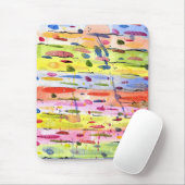 Waterverf kleurrijke lijnen Abstract Muismat (Met muis)