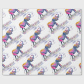 Waterverf kleurrijke olifanten cadeaupapier (Vlak)