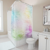 Waterverf kleurrijke pasta douchegordijn (In situ)