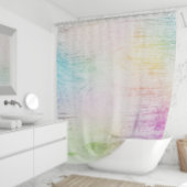 Waterverf kleurrijke pasta douchegordijn