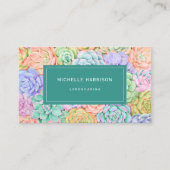 Waterverf kleurrijke pasteelvormer visitekaartje (Voorkant)