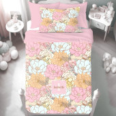 Waterverf Kleurrijke Pastel bloemmotief Kussensloop