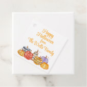 Waterverf Kleurrijke Patterned Pompoenen Bedankjes Labels (In situ)