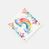 Waterverf Kleurrijke Rainbow Papier Servet (Hoek)