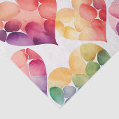 Waterverf kleurrijke regenboog Valentijnse  harten Tissuepapier (Detail)