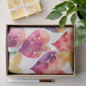 Waterverf kleurrijke regenboog Valentijnse  harten Tissuepapier (Geschenk)