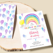 Waterverf Kleurrijke Regenboog Van Leuke Verjaarda Kaart