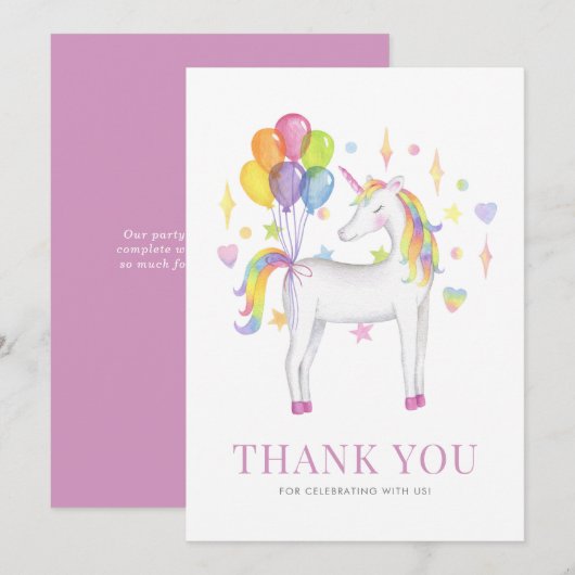 Waterverf Kleurrijke regenboogvegenstrijder Verjaa Bedankkaart (Voorkant / Achterkant)