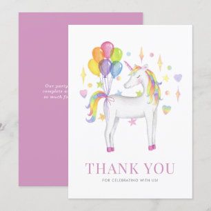 Waterverf Kleurrijke regenboogvegenstrijder Verjaa Bedankkaart