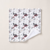 Waterverf Kleurrijke Rozen Grijze bladeren Bad Handdoek (Wasdoekje)