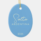 Waterverf Kleurrijke Salta, Argentinië Keramisch Ornament (Achterkant)