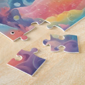 Waterverf Kleurrijke Schattigee Kleine Prinses Legpuzzel (Zijkant)