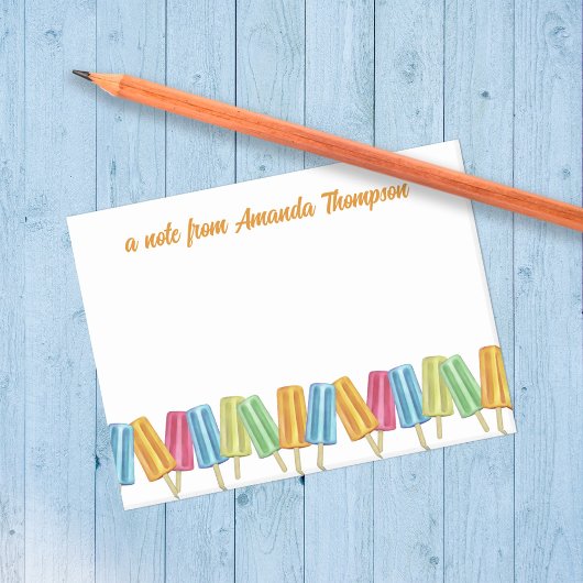 Waterverf Kleurrijke Schattigee Popsicles Custom Post-it® Notes