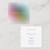 Waterverf kleurrijke Sjabloon Moderne Eenvoudige v Vierkante Visitekaartje (Voorkant / Achterkant)