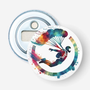Waterverf Kleurrijke Springscherm Button Flesopener