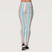 Waterverf kleurrijke strepen leggings (Achterkant)