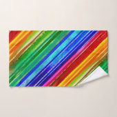 Waterverf kleurrijke stripes moderne regenboog bad handdoek (Handdoek)
