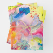 Waterverf kleurrijke textuur schilderend vivid rai inpakpapier vel (In situ)