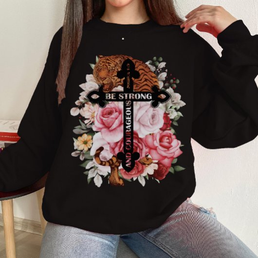 Waterverf kleurrijke tijger zijn sterk en moedig trui