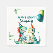 Waterverf Kleurrijke Trex Dinosaurus 1e Verjaardag