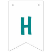 Waterverf Kleurrijke Trex Dinosaurus 1e Verjaardag Vlaggetjes (Eerste vlag)