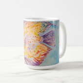 Waterverf kleurrijke vispatronen Zee Koffiemok (Voorkant rechts)