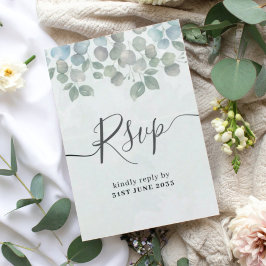 Waterverf Kleurrijke Wilde Bloem Bruiloft RSVP Kaartje
