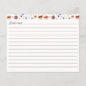 Waterverf Kleurrijke Wildflower Family Recept Kaar (Achterkant)