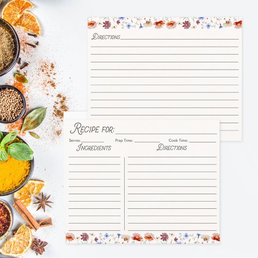 Waterverf Kleurrijke Wildflower Family Recept Kaar