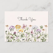 Waterverf Kleurrijke Wildflower Garden Bedankkaart (Voorkant)
