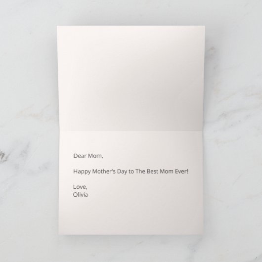 Waterverf Kleurrijke Wildflower Garden Moederdag Kaart (Binnen)