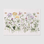 Waterverf Kleurrijke Wildflower Garden Tissuepapier (Voorkant)